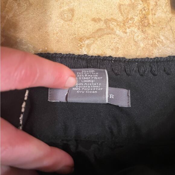 NEW Ann Taylor Career Houndstooth Plaid Paneled Flutter A-line Knee Skirt 0 NWOT - Picture 14 of 16